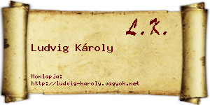 Ludvig Károly névjegykártya