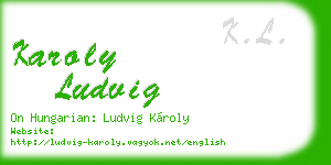 karoly ludvig business card